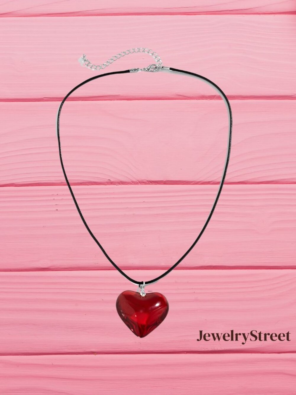 Red heart Necklace y2k